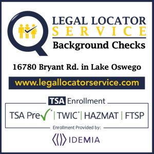 Legal Locator Service & 
TSA Enrollment Services
 Portland